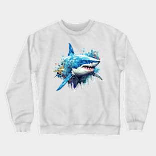 Shark Fish Ocean World Wildlife Wonder Abstract Crewneck Sweatshirt